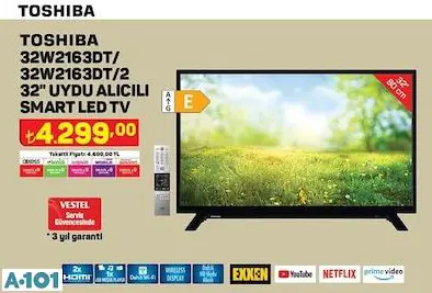 TOSHİBA 32 UYDULU FULL HD SMART LED TV/AKILLI TELEVİZYON